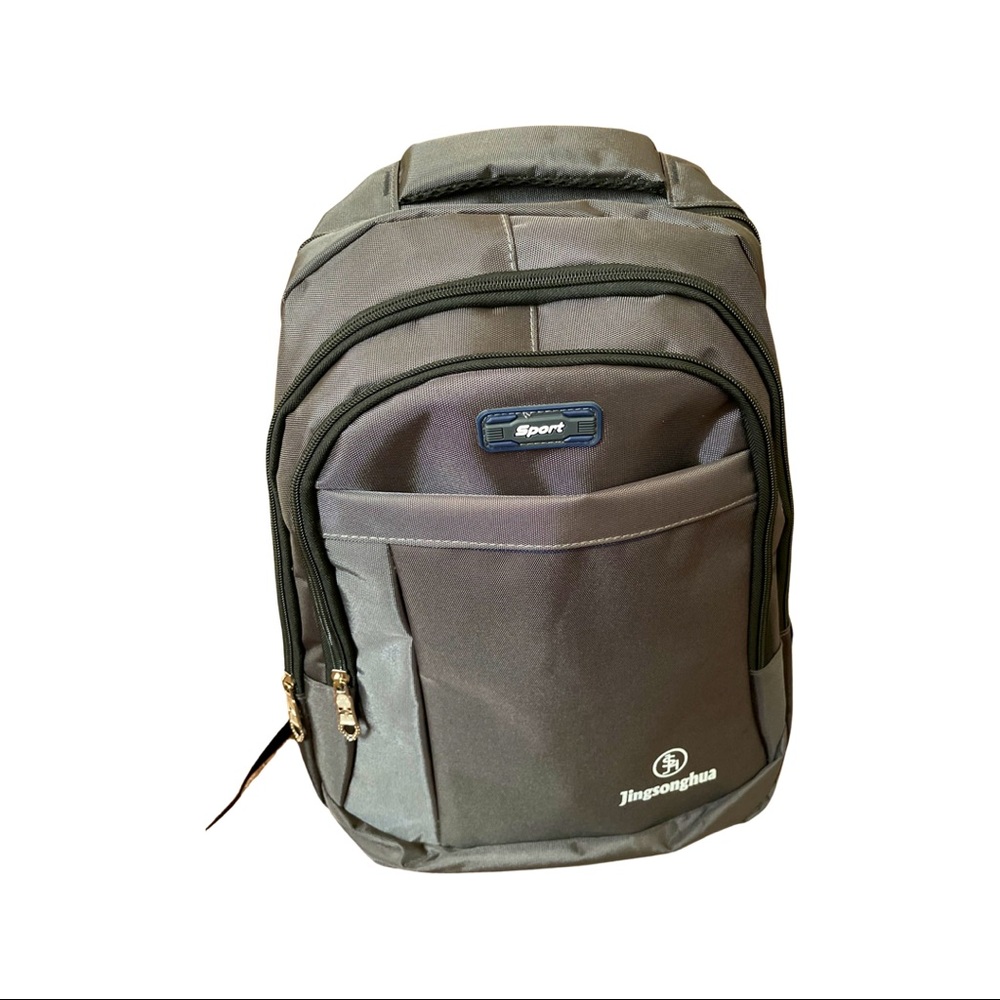 Gray 17” laptop backpack